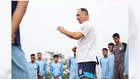 Igor Stimac during one of the training session preparing for the World Cup qualifier