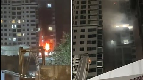 Fire in 62-storey residential building