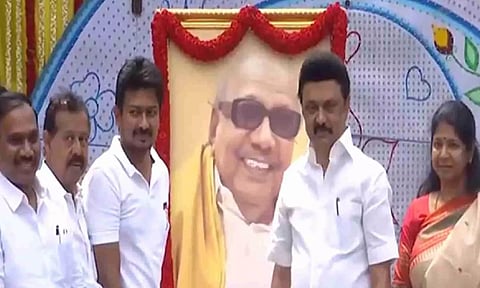 CM Stalin pays rich tribute to Karunanidhi on birth centenary