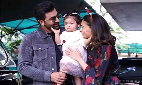 Ranbir Kapoor, Alia Bhatt and their daughter Raha (ANI). 