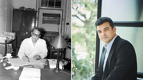 Sukumar Sen, India's first Chief Election Commissioner and producer Siddharth Roy Kapur (Image source: X)