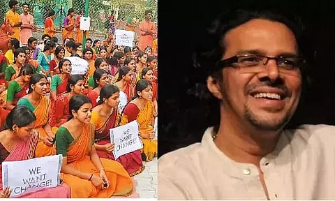 Kalakshetra in a protest; Sheejith Krishna, former faculty of Kalakshetra 