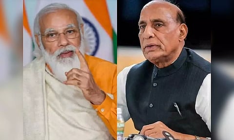 Prime Minister Narendra Modi, Defence Minister Rajnath Singh