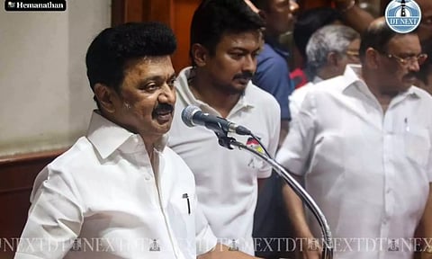 CM MK Stalin addresses the media at the DMK party office after the Lok Sabha election results (Photo credit: Hemanathan M)