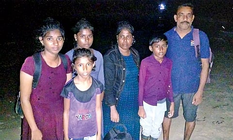 Sri Lankan refugees who reached Dhanushkodi during early hours on Wednesday