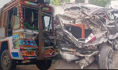 7-year-old boy among two killed in car-lorry collision on Chennai-Trichy highway