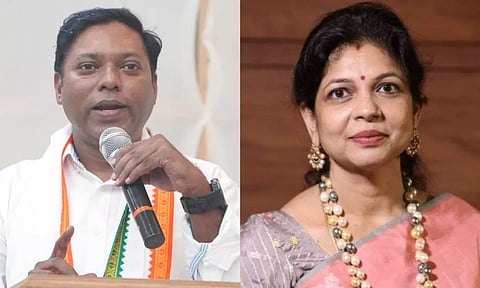 Congress' Sasikanth Senthil and PMK's Sowmiya Anbumani (Photos | Facebook)