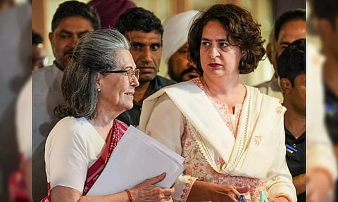 Congress leaders Sonia Gandhi and Priyanka Gandhi Vadra (PTI) 