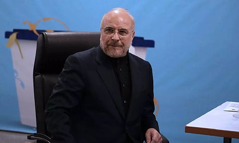 Iran's hard-line parliament speaker Mohammad Bagher Qalibaf (AP)