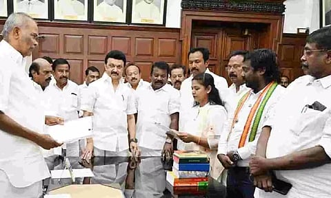 Congress' Tharahai Cuthbert sworn in as Vilavancode assembly MLA