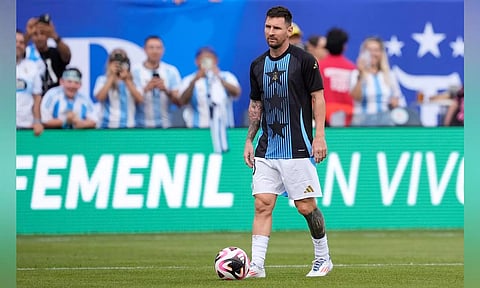Lionel Messi during Argentina's Copa America warm-up match last week in US