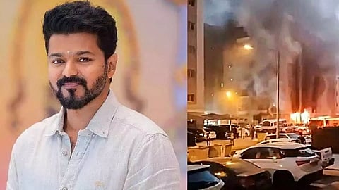 Actor and president of Tamilaga Vettri Kazhagam (TVK) Vijay; Visual from the spot