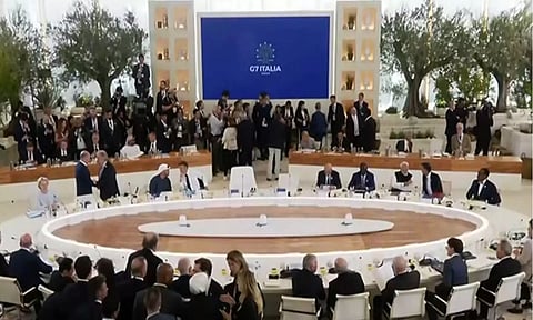 Prime Minister Narendra Modi participates in G7 Outreach Session in Italy (ANI)