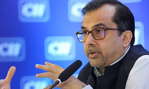 Confederation of Indian Industry (CII) President Sanjiv Puri addresses a press conference (PTI)
Read more at: https://www.ndtvprofit.com/economy-finance/cii-chief-sanjiv-puri-puts-reform-wishlist-for-modi-30-in-land-labour-agriculture
Copyright © NDTV Profit