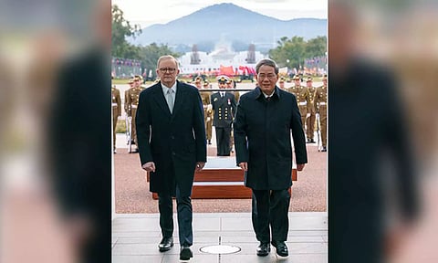 Australian PM Anthony PM, Chinese Premier Li Qiang (X/@AlboMP)