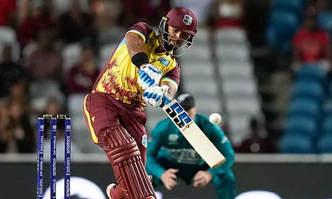 Nicholas Pooran during the match against New Zealand (Photo: PTI) 