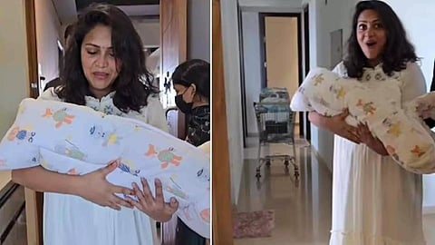 Actor Amala Paul with her baby boy (Photo/Instagram)