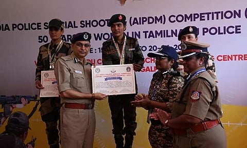 DGP Shankar Jiwal presented medals and certificate shooting competion winners