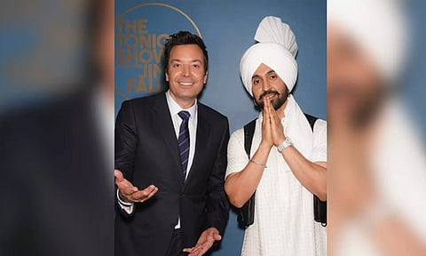 Jimmy Fallon, Diljit Dosanjh (IANS)