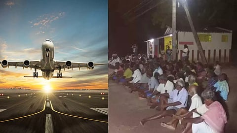 Representative Image; Villagers protesting to change location of upcoming airport