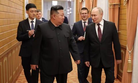 North Korean leader Kim Jong-un and Russian President Vladimir Putin (IANS)