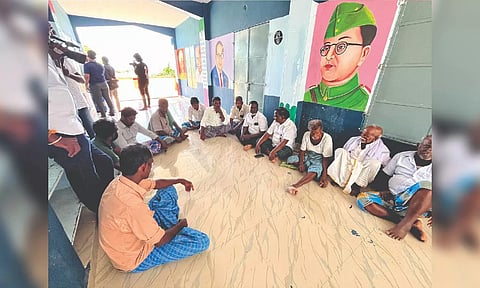 Ekanapuram residents waiting for a solution to their demands after 700 days of protests, on Sunday