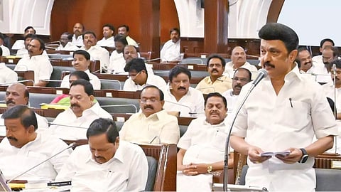 Chief Minister MK Stalin addressing the Tamil Nadu Assembly. (File Photo)