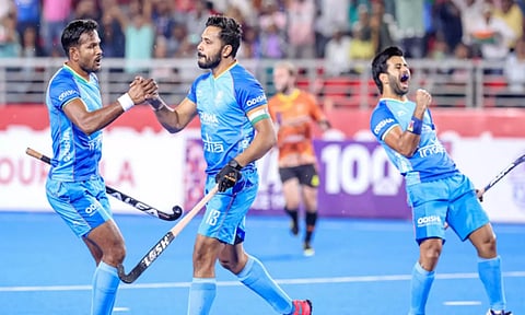 Harmanpreet Singh during match session (ANI)