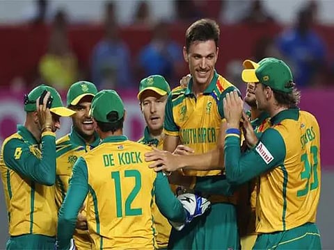 South Africa players celebrating. (Photo- ICC website)