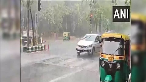 Rainfall on Thursday morning, Delhi (ANI Photo)