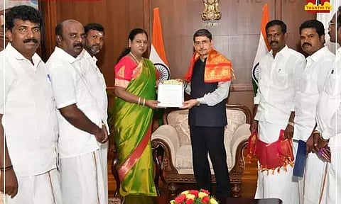 DMDK General Secretary Premalatha Vijayakanth met with Governor RN Ravi