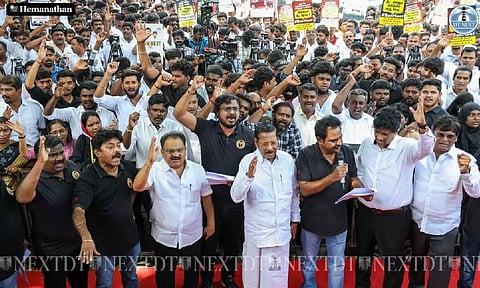 DMK in Tamil Nadu on Wednesday held a protest against NEET (Photo:Hemanathan.M)