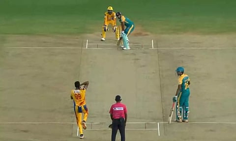 Visuals from the match (Screengrab)