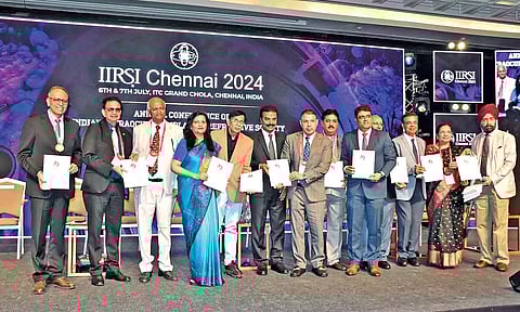 Acting Chief Justice of Madras High Court R Mahadevan felicitated at the inauguration of the two-day Indian Intraocular Implant and Refractive Surgery Convention on Saturday