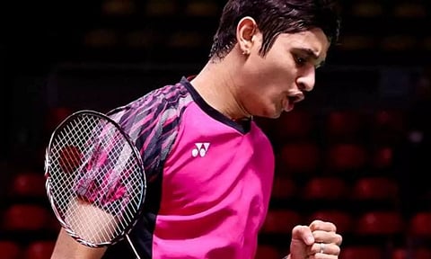 Priyanshu Rajawat in action during the 2023 Singapore Open (Photo: X/BAI)