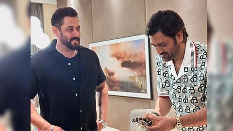 Stars Salman Khan and MS Dhoni (Image: X)