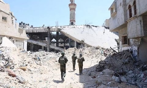 Israeli soldiers in the Gaza Strip (ANI)