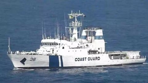 US Coast Guard cutter on routine patrol in the Bering Sea 