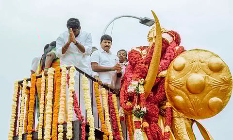  BJP state president K Annamalai pays tributes to the Maaveeran Azhagu Muthu Kone (X/@annamalai_k)