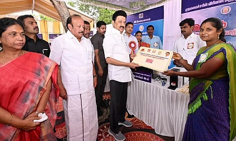 Chief Minister MK Stalin distributed insurance cards to beneficiaries under Chief Minister's Comprehensive Medical Insurance Scheme