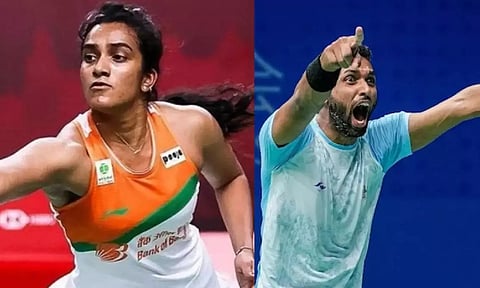 Two-time Olympic medallist PV Sindhu and HS Prannoy (IANS/AP)