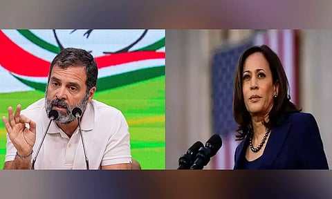 Rahul Gandhi; US Vice President Kamala Harris (PTI) 