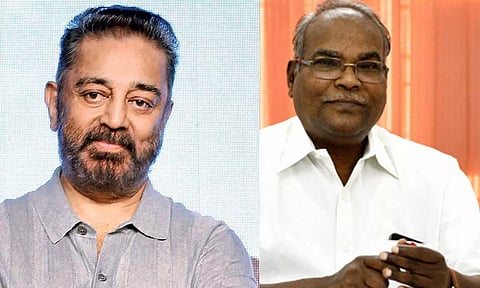 Actor and MNK founder Kamal Haasan; CPM state secretary K Balakrishnan