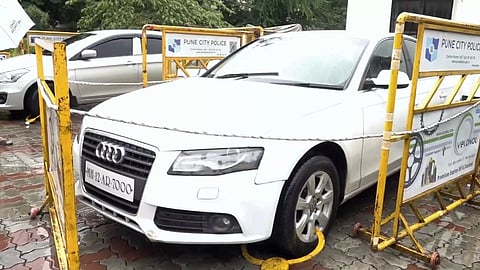 The luxury car confiscated by the police (PTI)