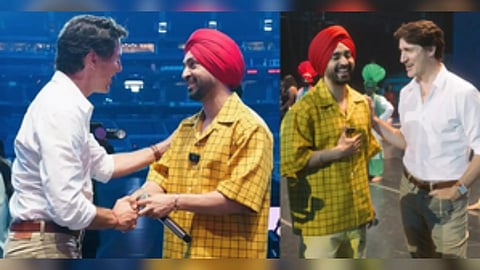 Canadian Prime Minister Justin Trudeau and Diljit Dosanjh (IANS)