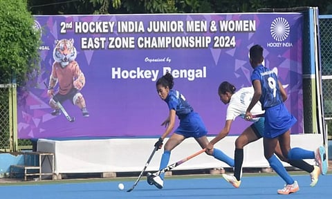 Players in action during 2nd Hockey India Junior Men and Women East Zone Championship 2024 (Image: HI)