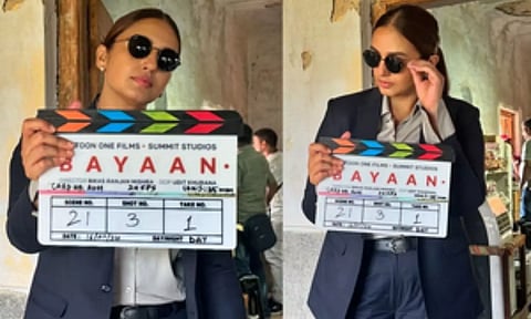 Huma Qureshi from the sets of 'Bayaan' (IANS)