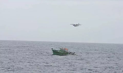 Visuals from the spot (X/@IndiaCoastGuard)