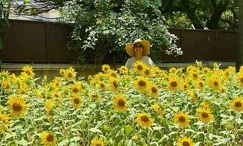 Shefalii Dadabhoy in her garden