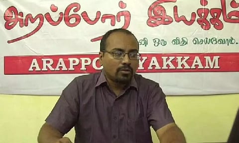 Jayaram Venkatesan, convenor of the Arappor Iyakkam. (File)